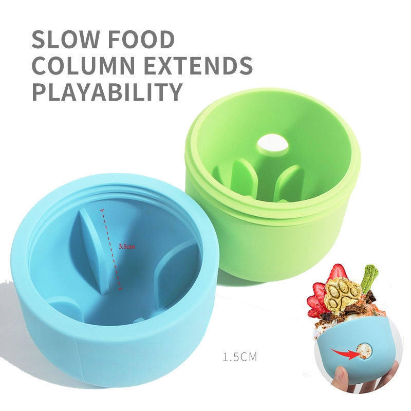 Interactive Silicone Dog Toy for Pets with Puzzle Food Feeder