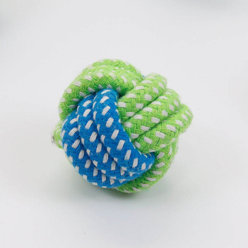 Pet Tug Rope Toy for Dogs with Nylon Cotton Knot Ball