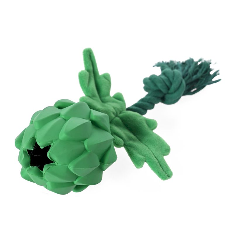 Lightweight Dog Toy Plush Rubber Pet Chew Tug Teether for Outdoor Play