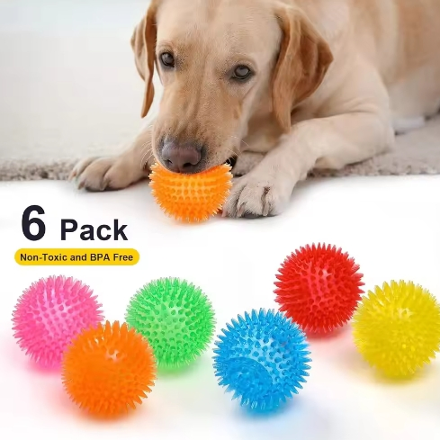 New Arrivals Tough Unique Toothbrush Pet Dog Dental Fidget Ball Durable Bouncy TPR Dog Toys Pet Chew Toys