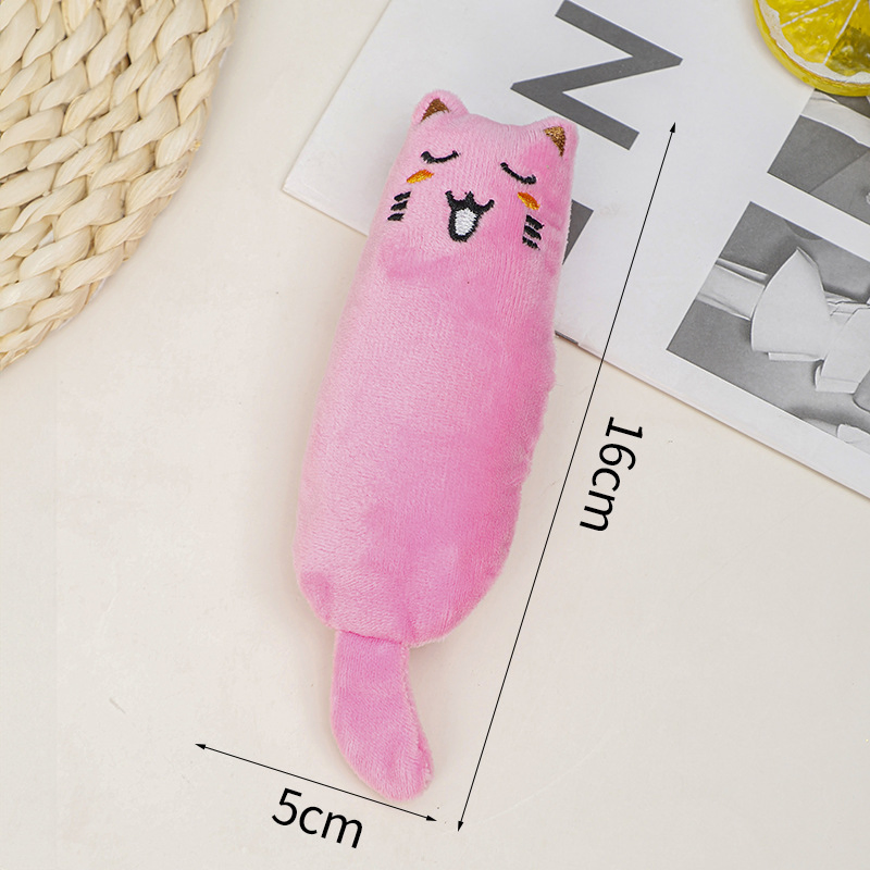 Pet Supplies Cat Cotton Fabric Teeth Grinding Abrasion Cute Expression Bag Toy Containing Catnip Spot Manufacturers Wholesale