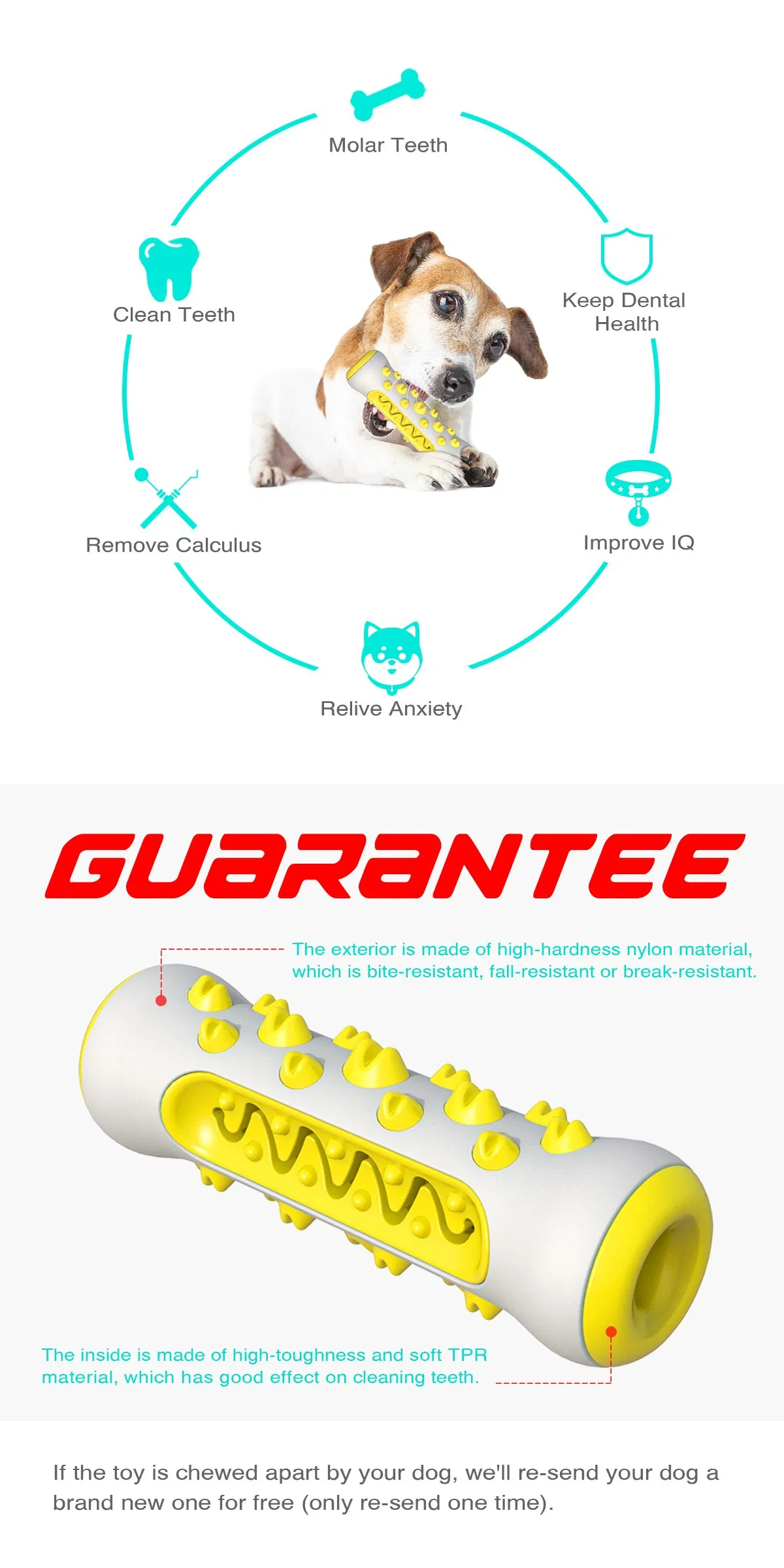 Retail OEM Factory Pet Dog Chew Toy Toothbrush Dental Chew Toy Treating Foodie Bone Shape