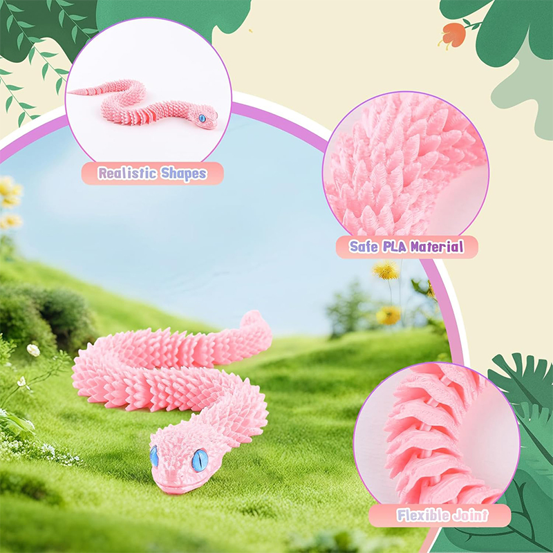 Eco Friendly 3D Printed Kids Funny Custom Viper Novelty Toys