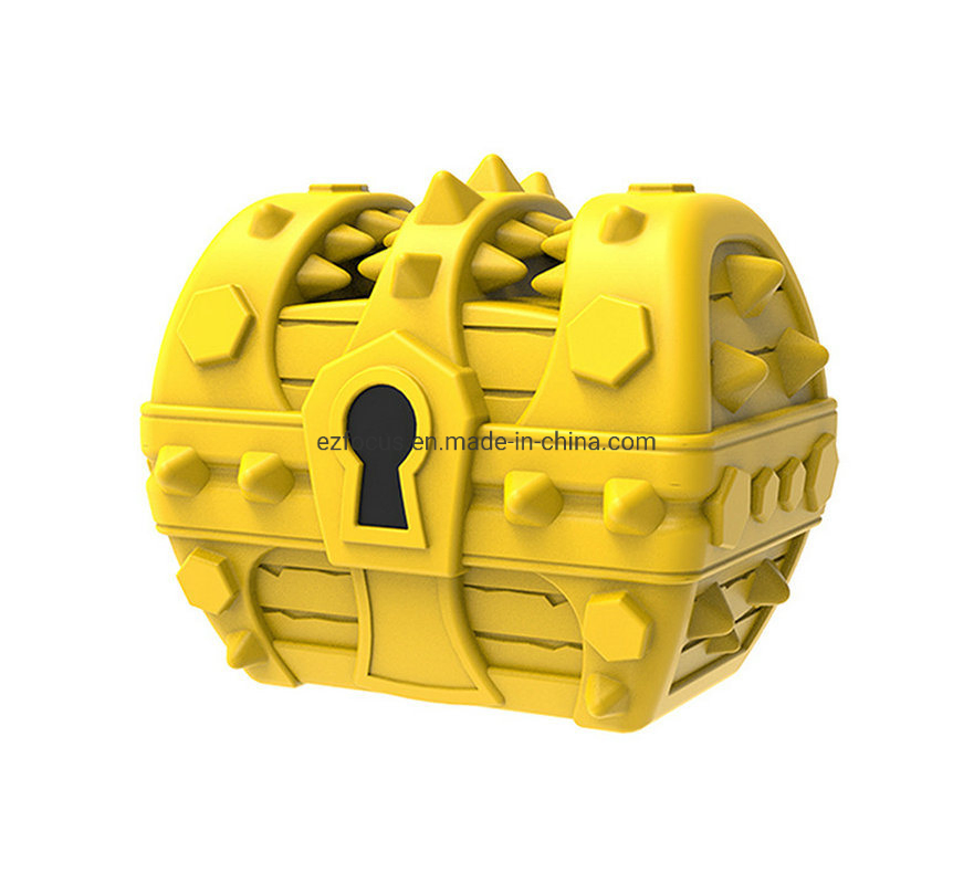 Pet Dog Toothbrush Chew Toys Treasure Chest Sounding Dental Care Wbb12786