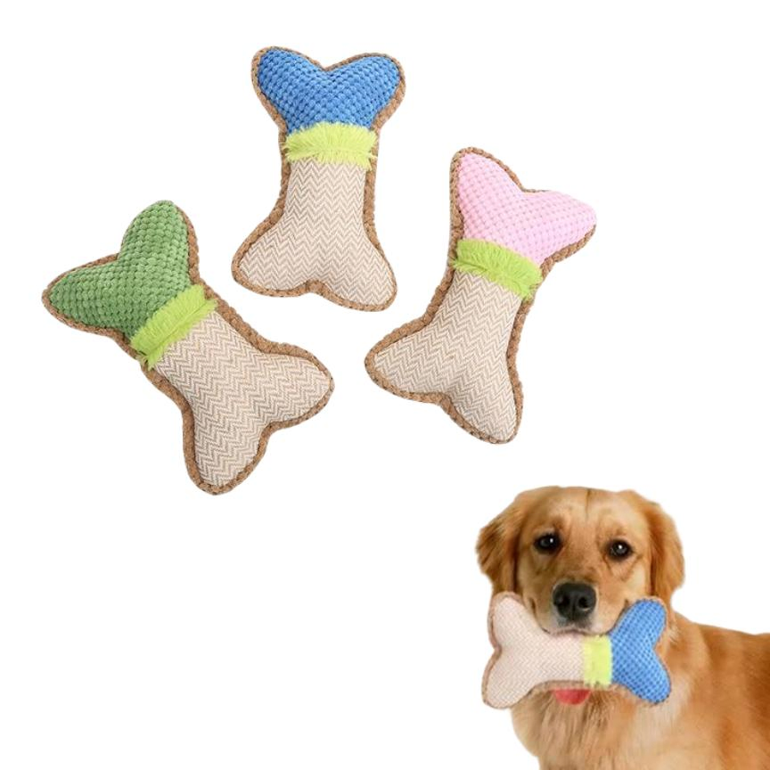 High Quality Pet Products Wholesale Plush Stuffed Bone Dog Chew Squeaky Toy