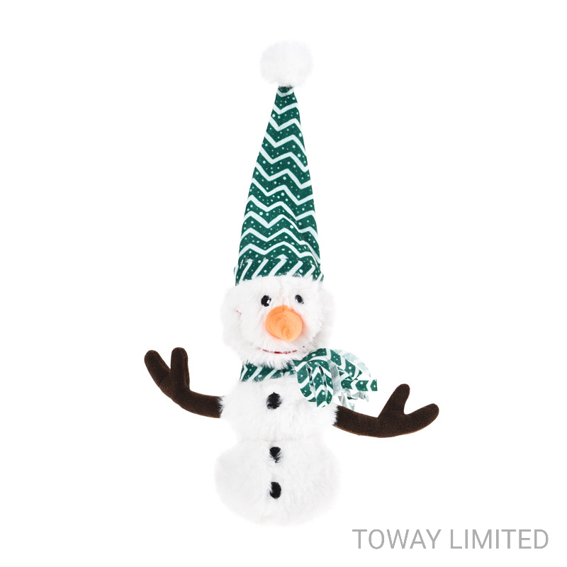 Christmas Pet Products Squeaky Sounding Dog Plush Reindeer Snowman Toys