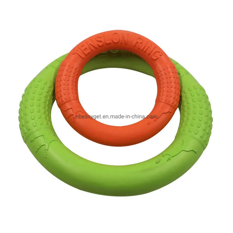 EVA Dog Frisbee Ring Outdoor Fitness Flying Discs Interactive Special Training Ring Water Floating Ring Pet Tug of War Toys Chew Toy (Small or Large) Esg12653