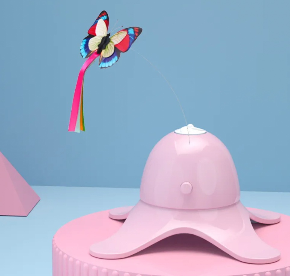 Butterfly Chattering Automatic Puzzle Cat Toy Pet Electric Toy