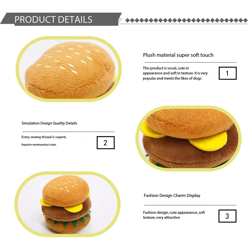 Dog Hamburger Toy Photo 5