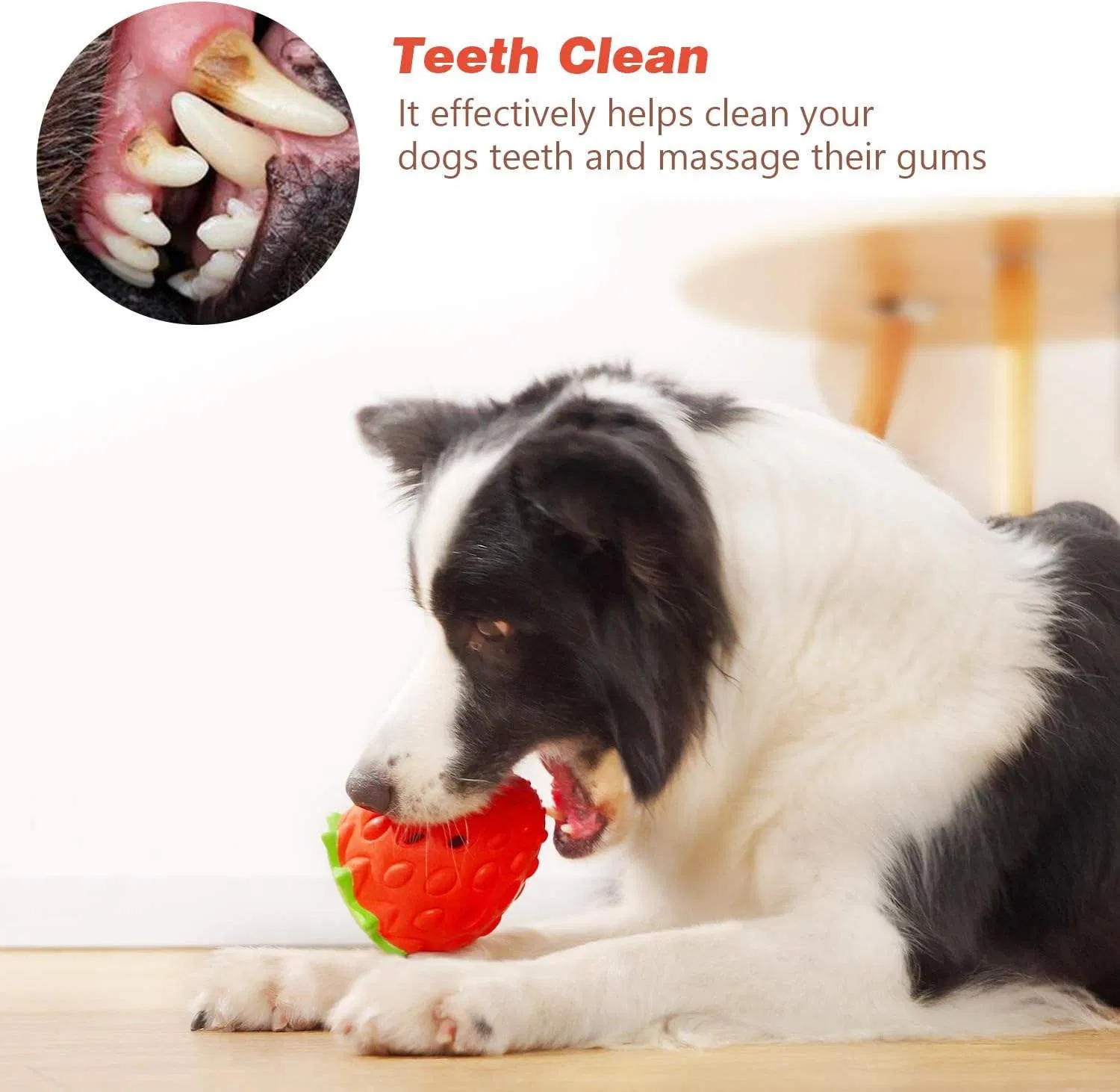 Silicone Leakage Food Pet Ball Puzzle Teeth Clean Eco Friendly Dog Toys