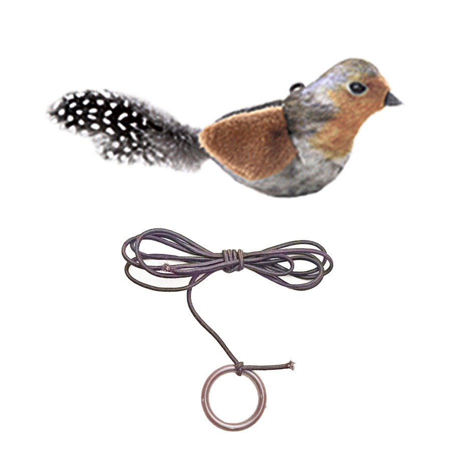 New Design Squeaking Simulation Brid Style Pet Stuffed Cat Chew Catnip Toy