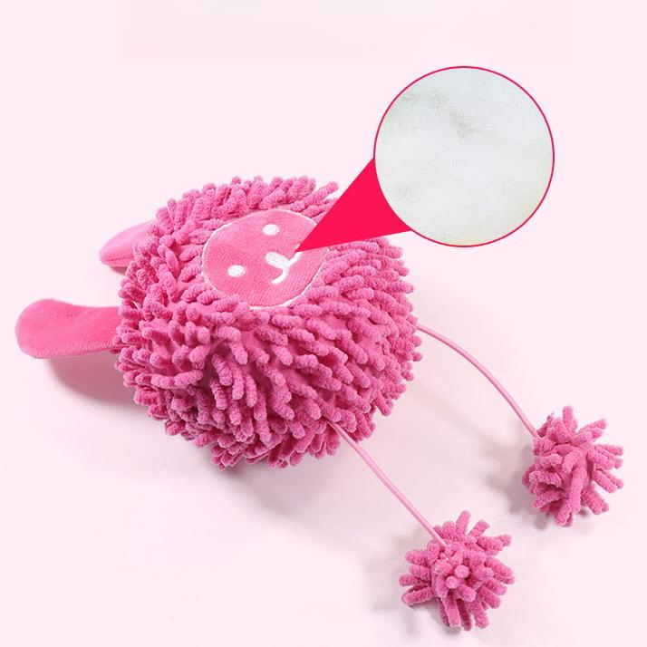 Factory Custom Pet Supply Plush Stuffed Ball Dog Chew Squeaking Toy