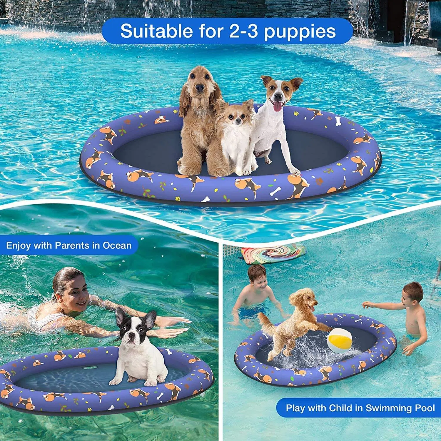 Pet Dog Inflatable Floating Row Toy