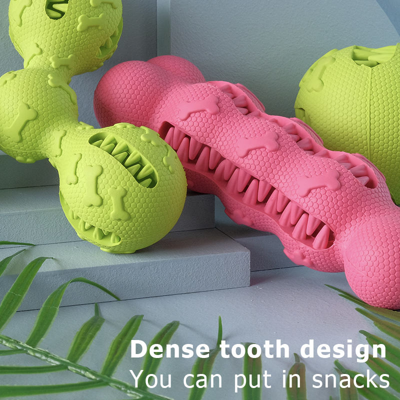 Rubber Toothbrush Molar Dog Chew Toy Food Treat Dispensing Dog Toy