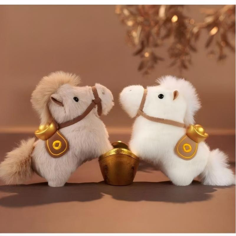 Horse Plush Light Keychain Eco-Friendly Kawaii Cute Stuffed Animal Toy