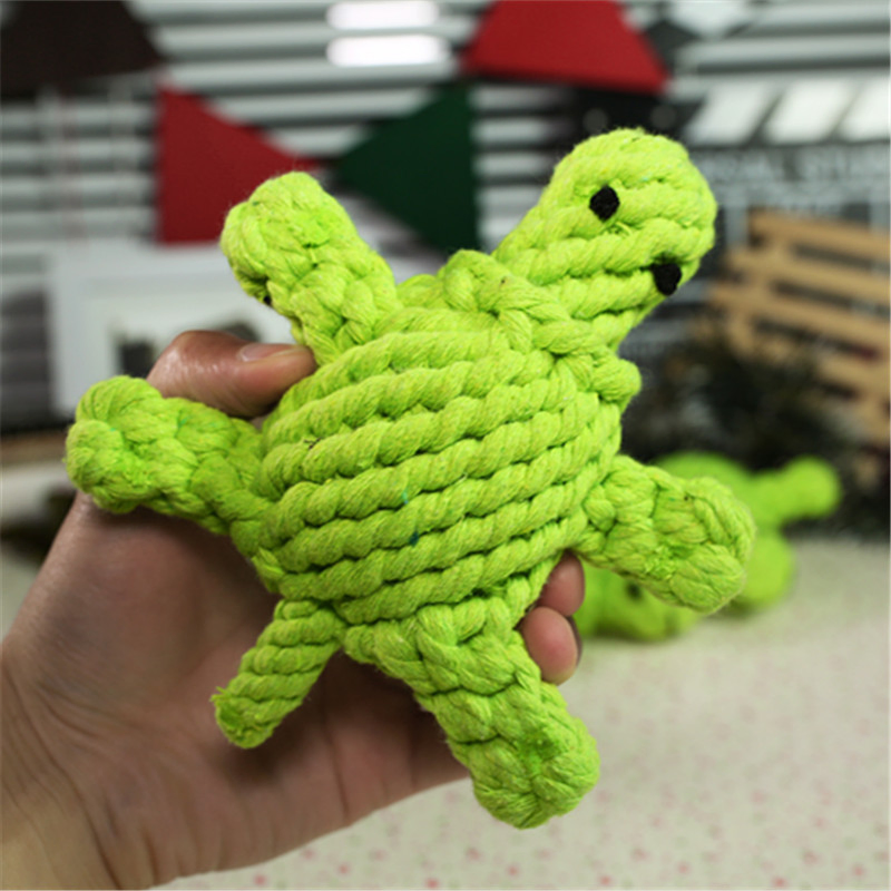 Popular Pet Toys Dog Rope Braided Animal Shape Teething Rope Toy