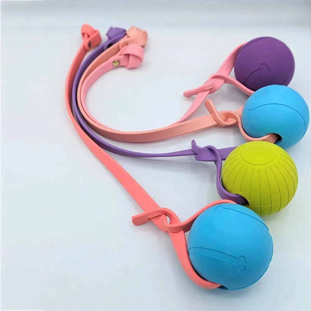 New Arrival Eco-Friendly Durable Pet Interactive Toy Ball with Colorful PVC Rope Webbing for Cat Dog Trending