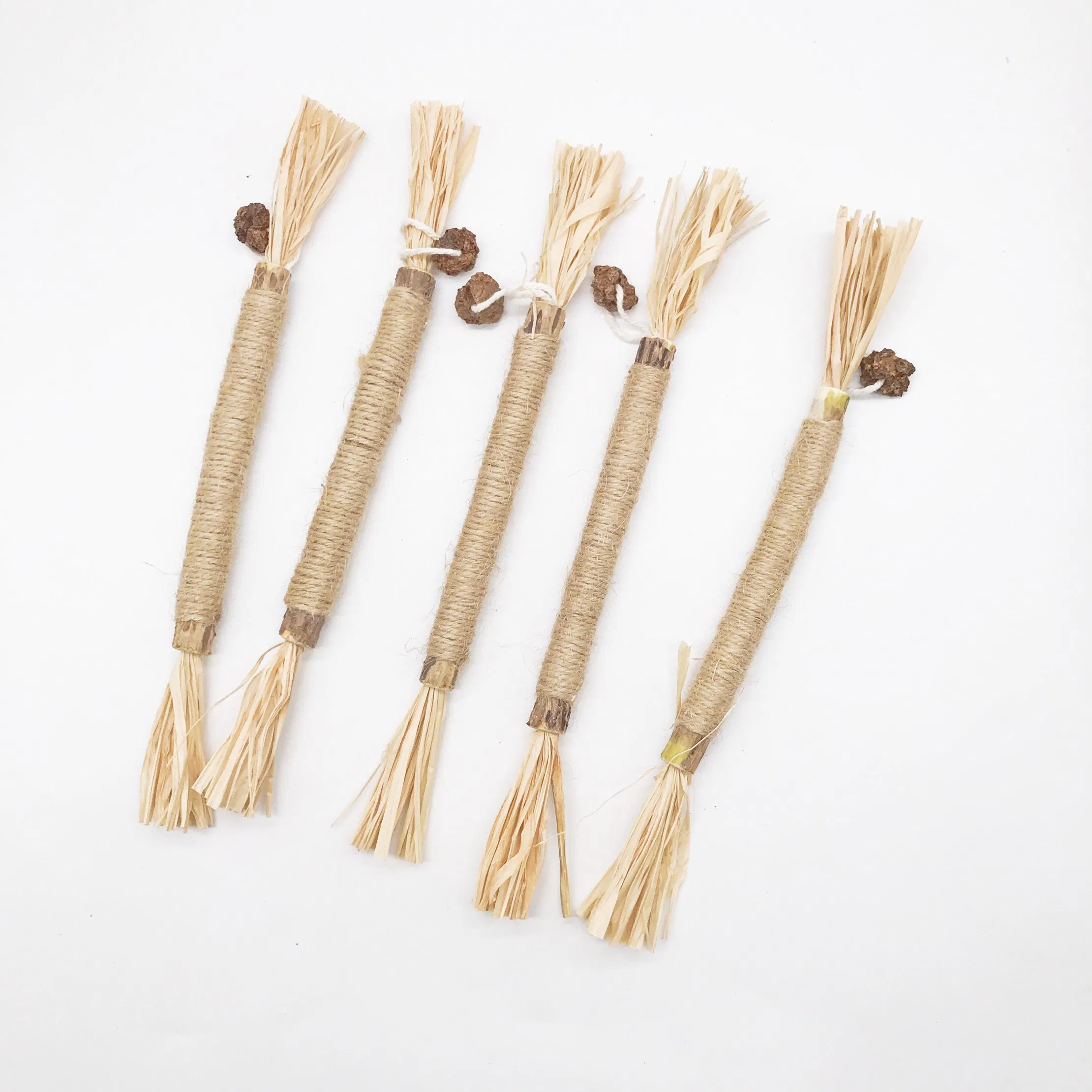 Hot Selling Raffia Silvervine Sticks Teething Chew Toys for Pet Cats