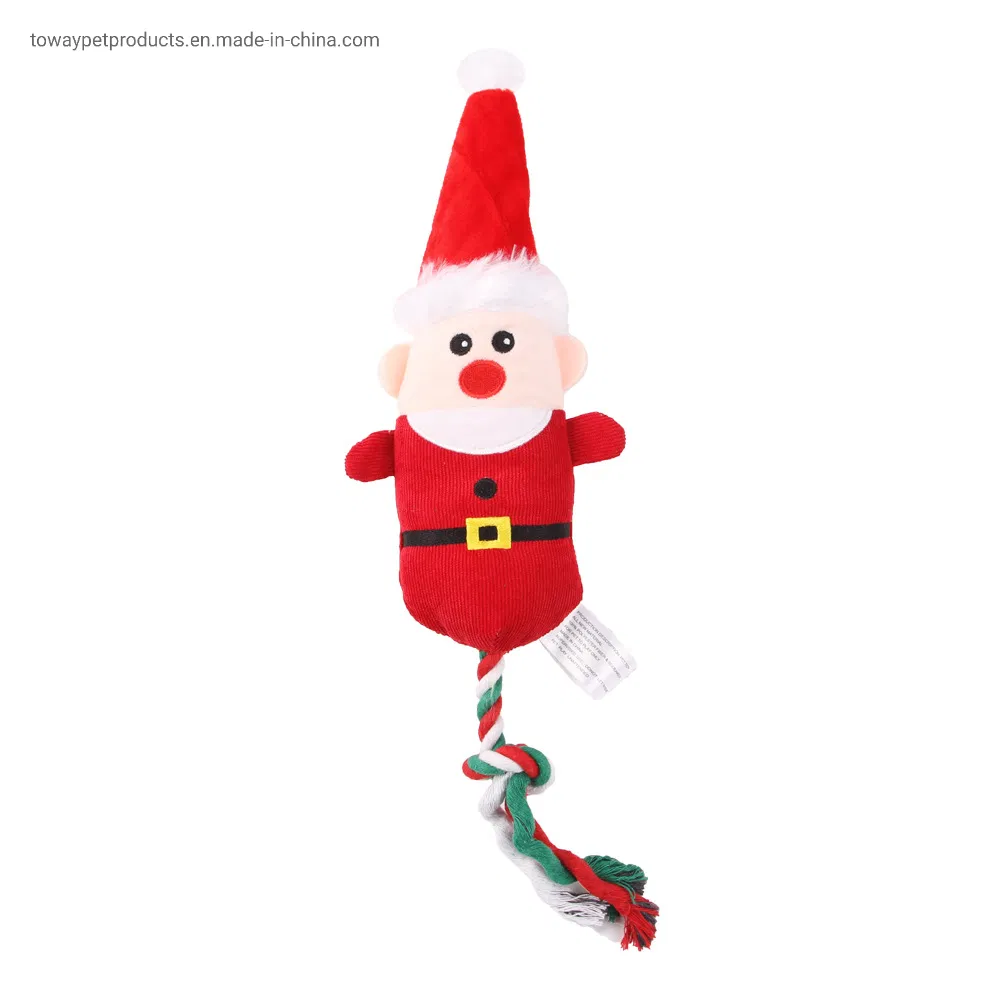 Christmas Santa Pet Sounding Plush Dog Biting Toys