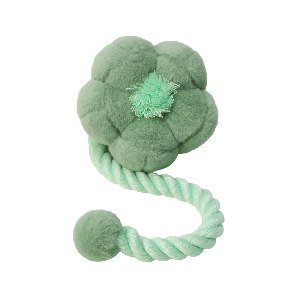 Buck Teeth Wholesale Pet Plush Toys with Rope for Dog Flower Series