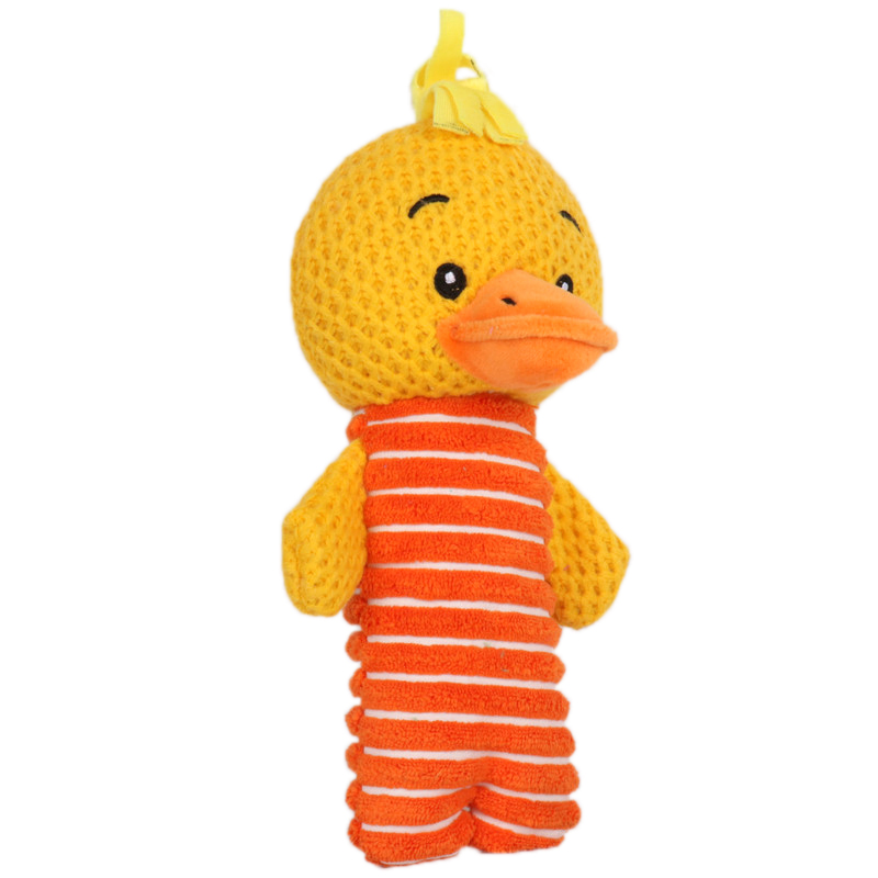 New Custom Cute Soft Duck Squeaky Plush Chewing Toy for Pet Dogs