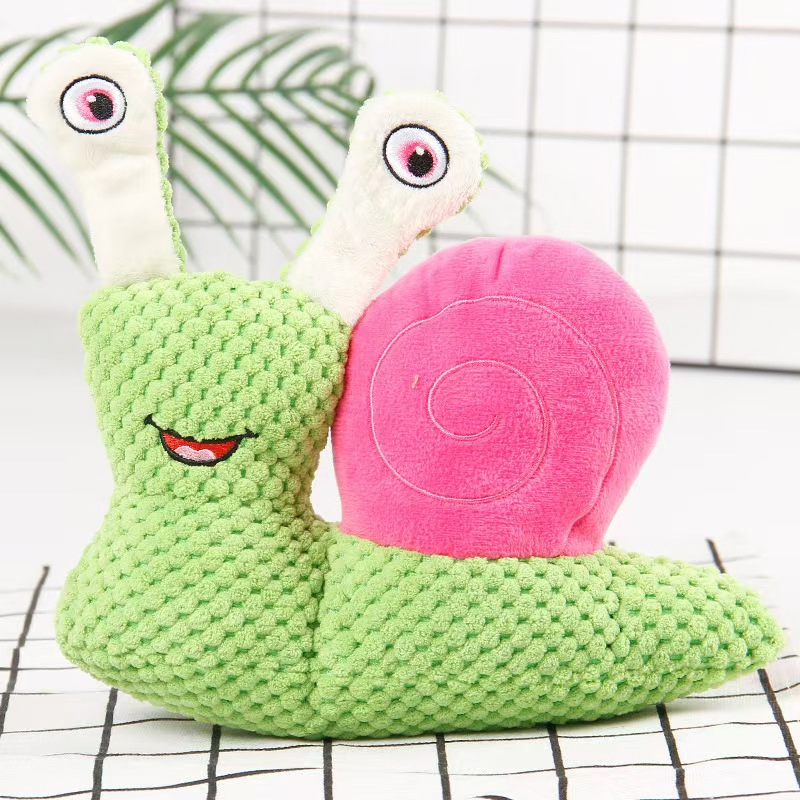 Interactive Snail Plush Toy for Pets - Safe and Engaging Fun