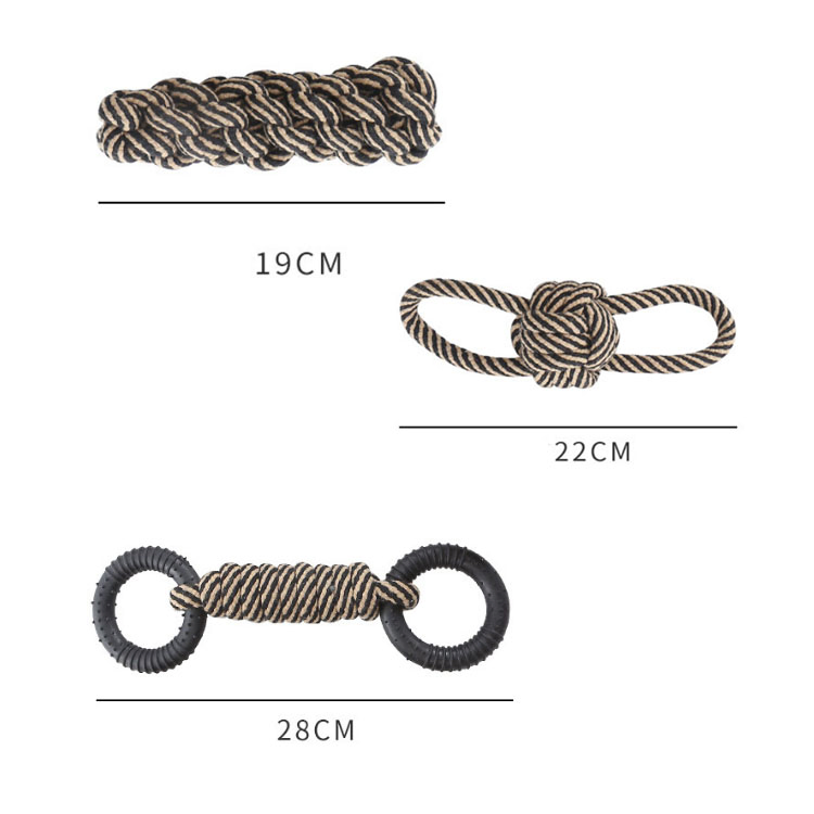 Dog Rope TPR Chewer Training Toy Interactive Pet Toys for Dental Health