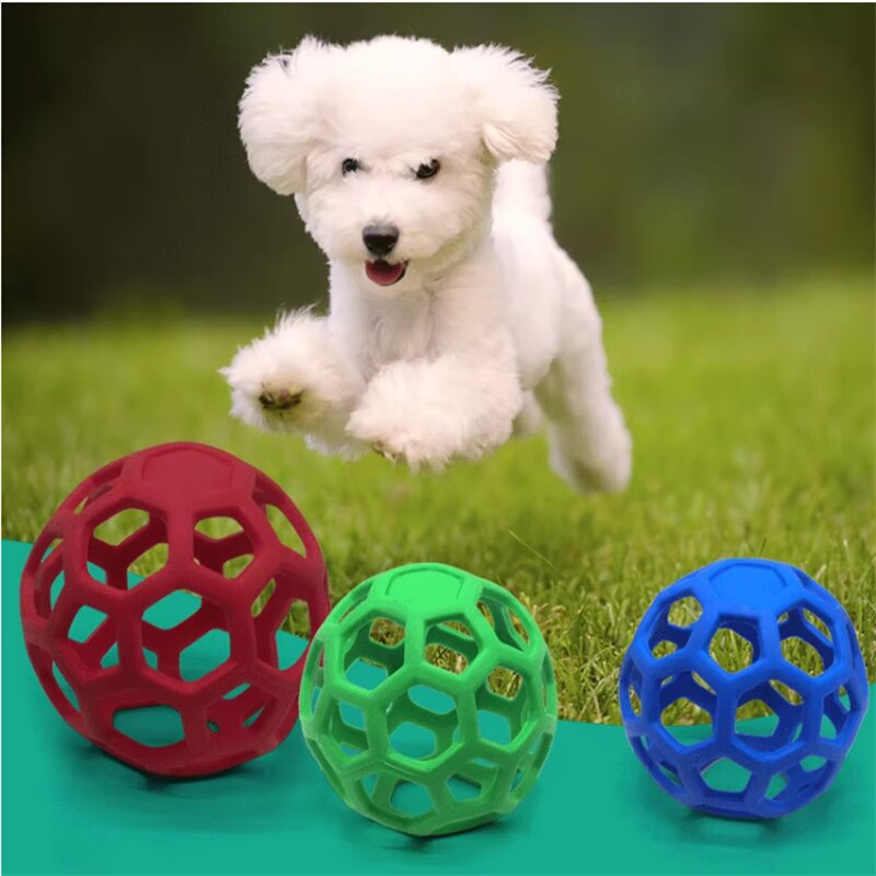 Durable Chew Proof Hollow Pet Toys Squeaky Ball Interactive Training Toys