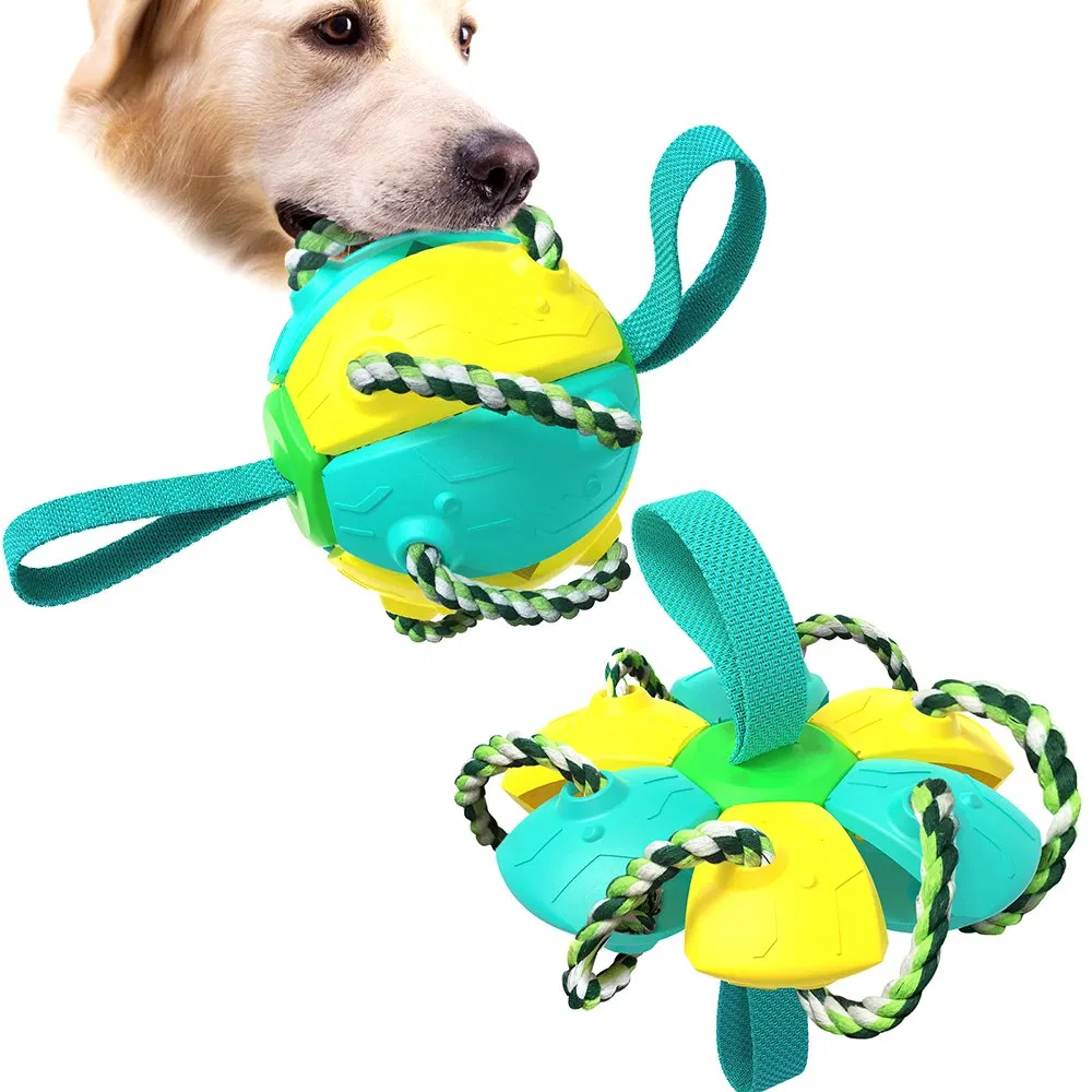 Amazon Hot Selling Pet Products Large Exercise Interactive Durable Soft Rope Pet Ball Dog Chew Toys for Training