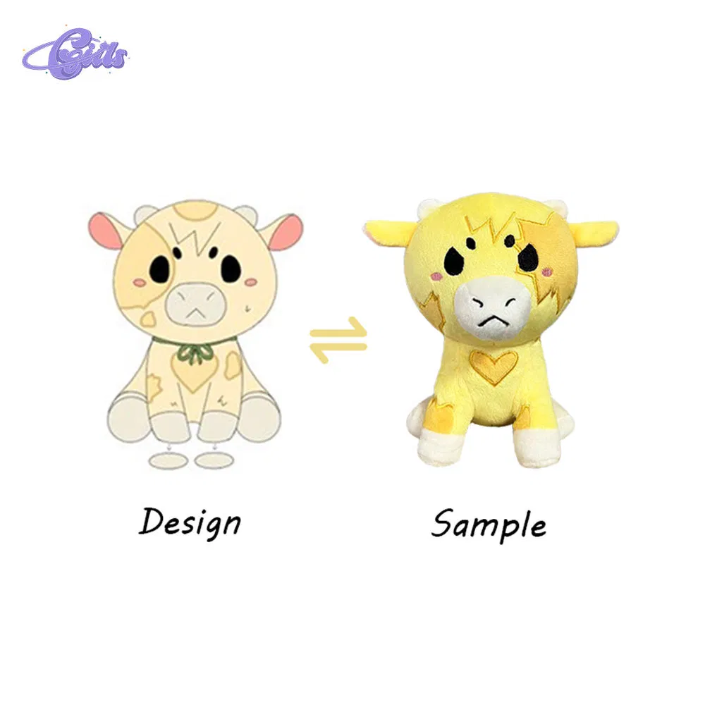 Eco-Friendly Fabrics Wholesale Custom Cute Stuffed Animal Plush Toy Cow