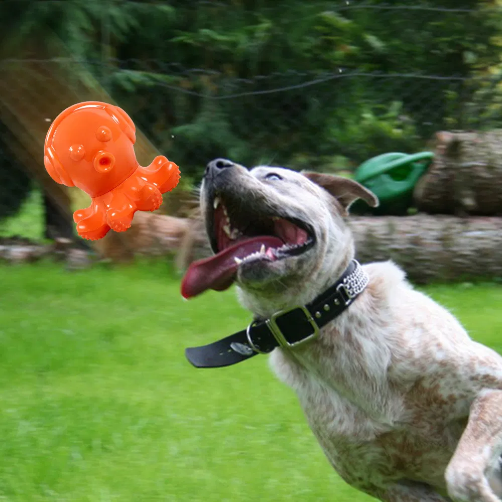 TPR Octopus Dog Chew Toy with Headphones - Durable Squeaky Pet Toys for Aggressive Chewers, Puppy Teething, Pet Supplies