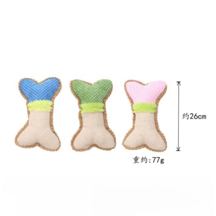 High Quality Pet Products Wholesale Plush Stuffed Bone Dog Chew Squeaky Toy