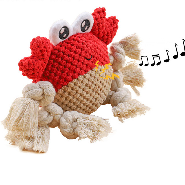 Pet Toys Dog Biting Rope Tug of War Dog Plush Toys Teeth Grinding and Cleaning