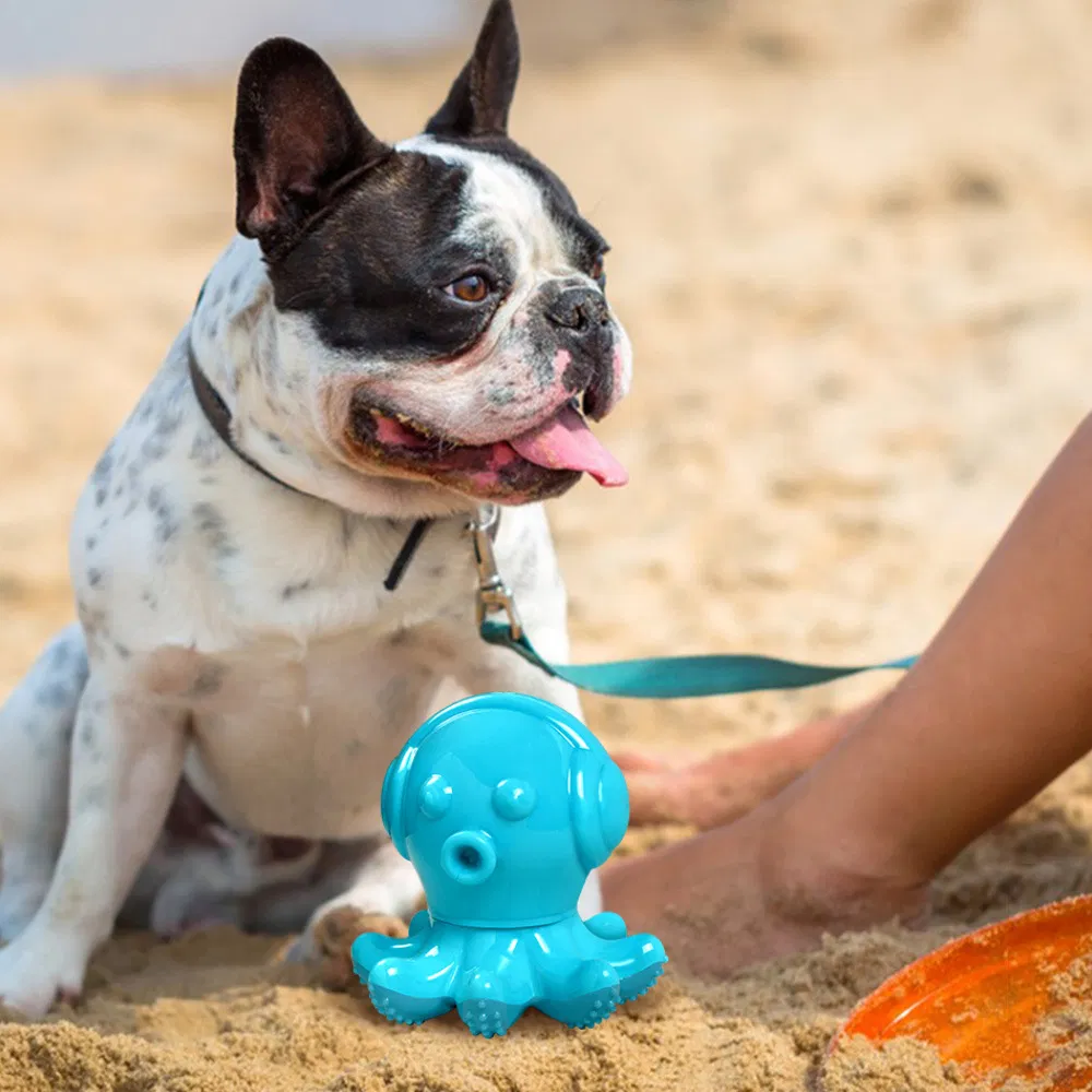 TPR Octopus Dog Chew Toy with Headphones - Durable Squeaky Pet Toys for Aggressive Chewers, Puppy Teething, Pet Supplies