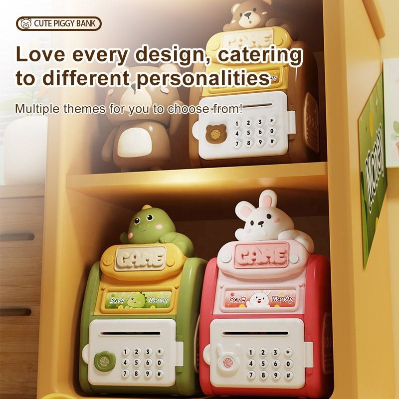 Custom Saving Pot Banks Toy Gifts Pet Fingerprint Password Bank Artificial Intelligent Automatic Roll Coins Saving Pot Toys