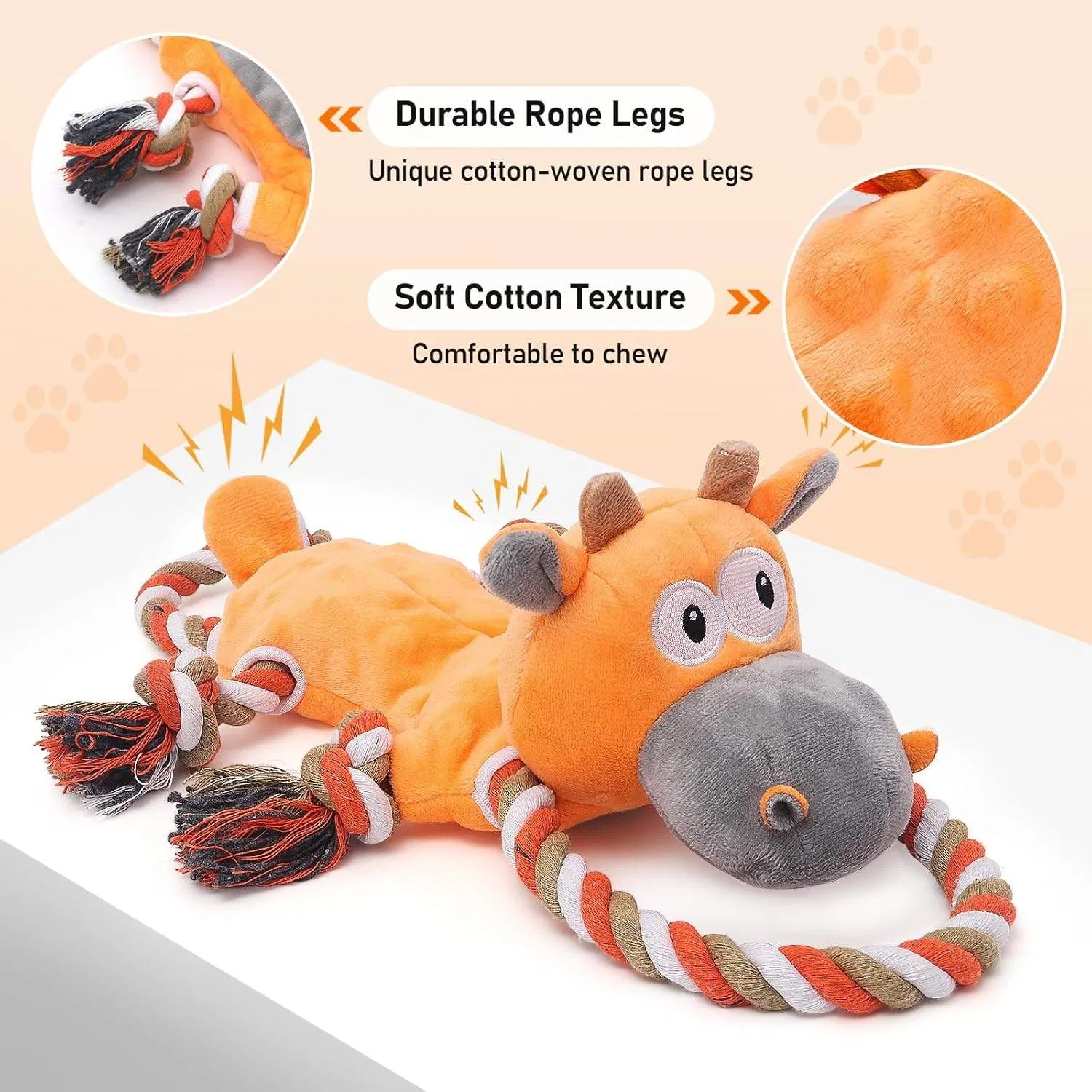 Pet Chew Tug Toy Cotton Rope Dog Interactive Toy