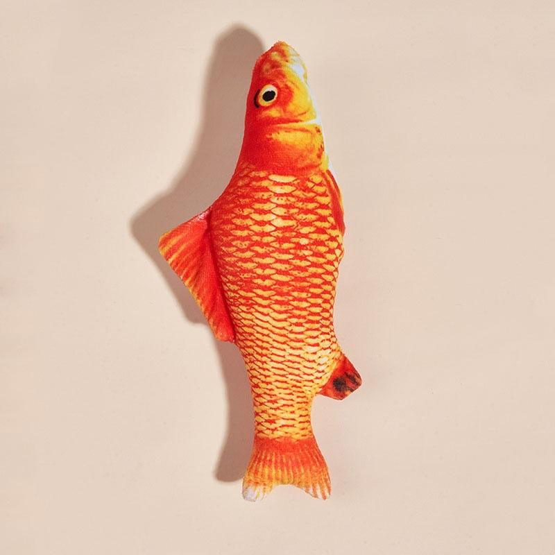 Wholesale Market Pet Plaything Toys for Cat Plush Soft Toy Clownfish with Catnip