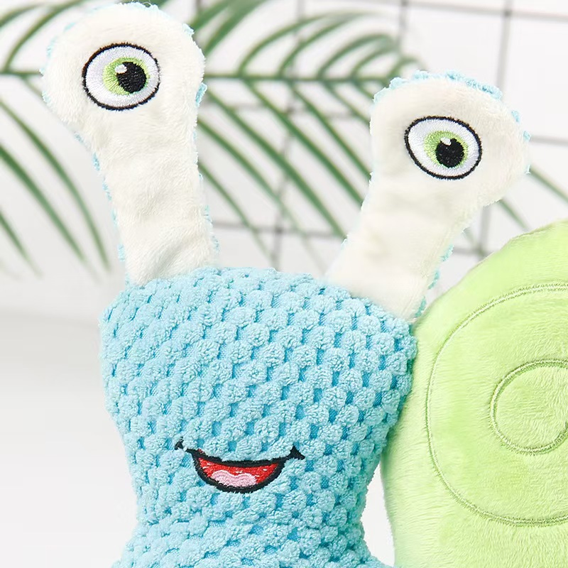 Interactive Snail Plush Toy for Pets - Safe and Engaging Fun
