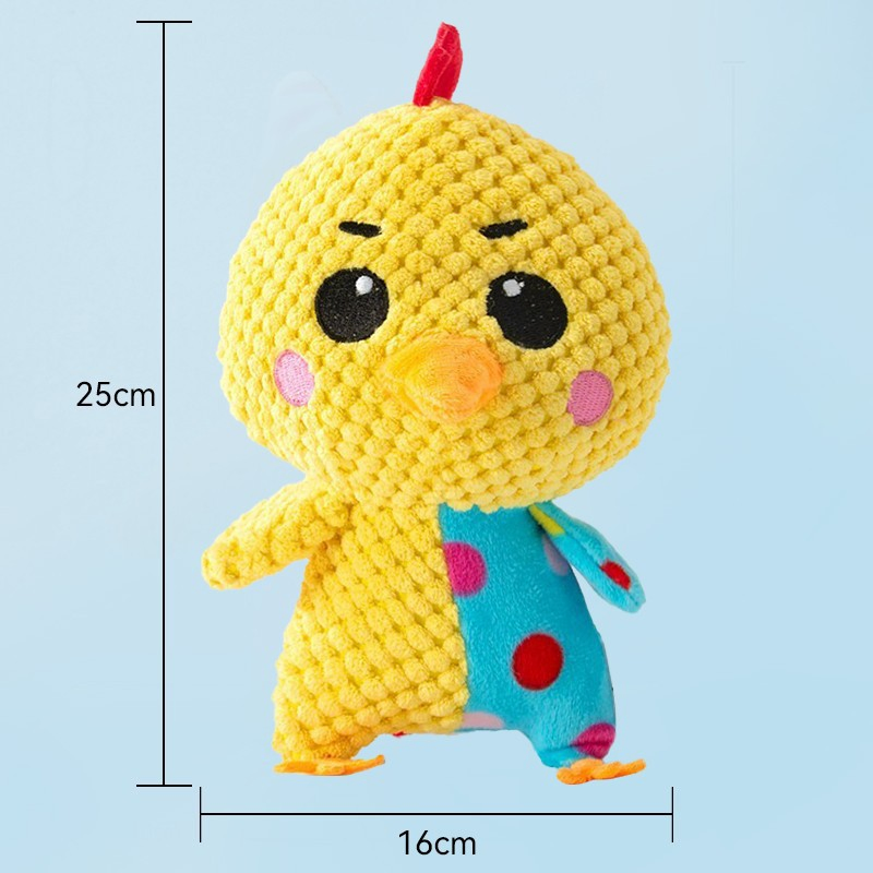 Pet Products Tiger Animal Shape Chew Bite Toy Cotton Stuffed Toy with Rope