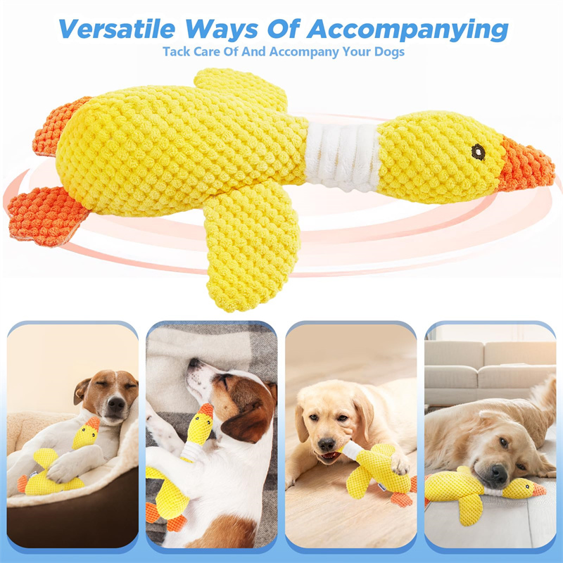 Squeaky Plush Pet Toys Goose Shape Dog Toys for Pet