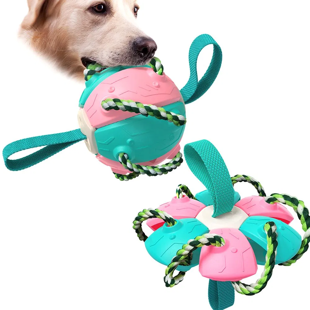 Amazon Hot Selling Pet Products Large Exercise Interactive Durable Soft Rope Pet Ball Dog Chew Toys for Training