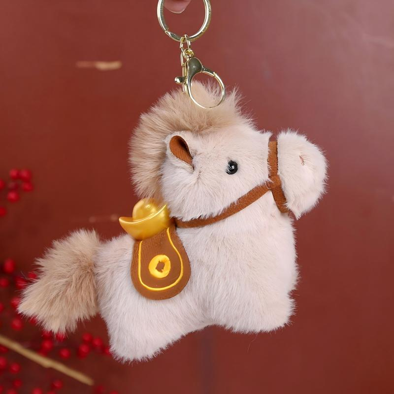 Horse Plush Light Keychain Eco-Friendly Kawaii Cute Stuffed Animal Toy