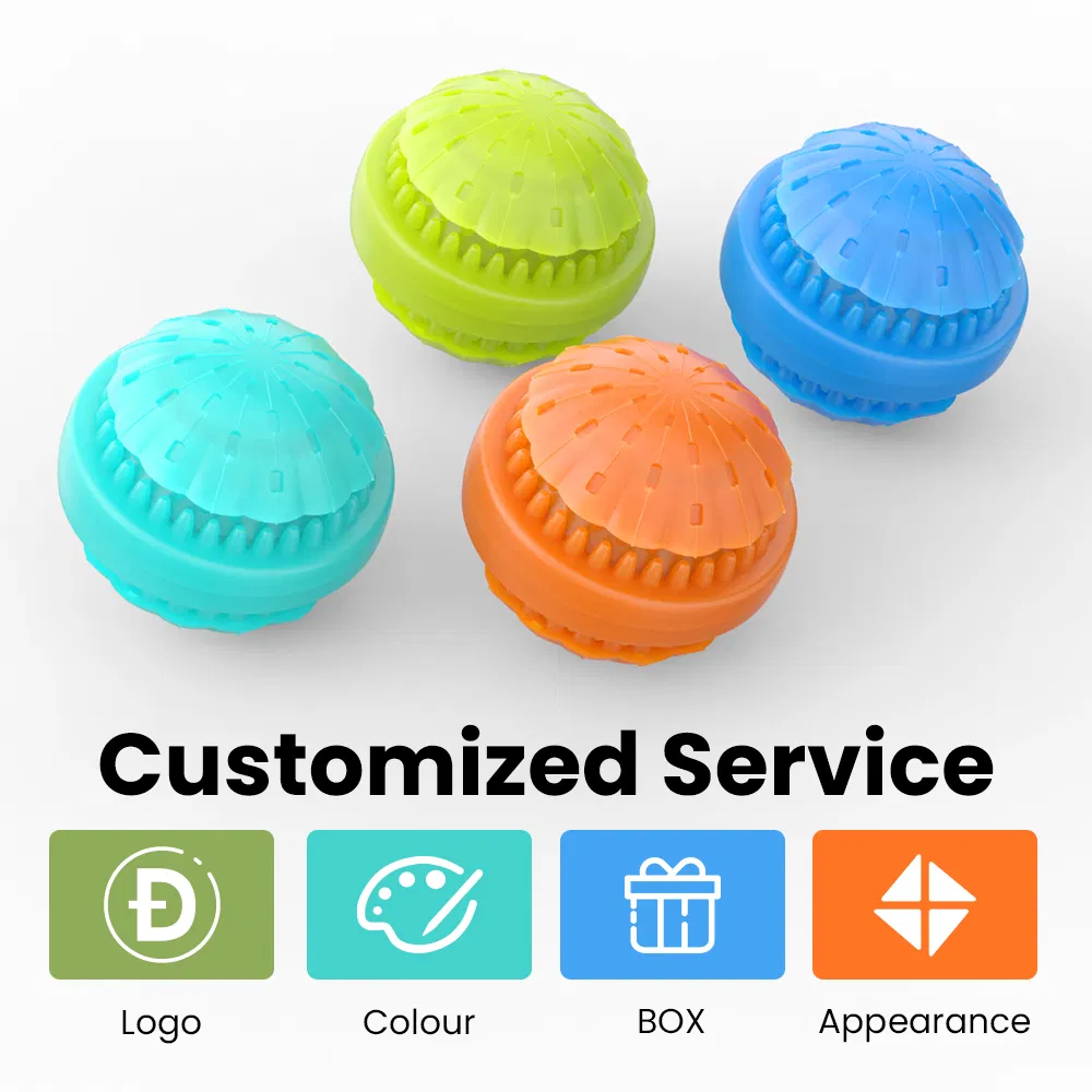 Eco-Friendly Silicone Pet Chew Toy Ball Waterproof Rechargeable RGB 4 Colors LED Light up Dog Chewing Toys Ball