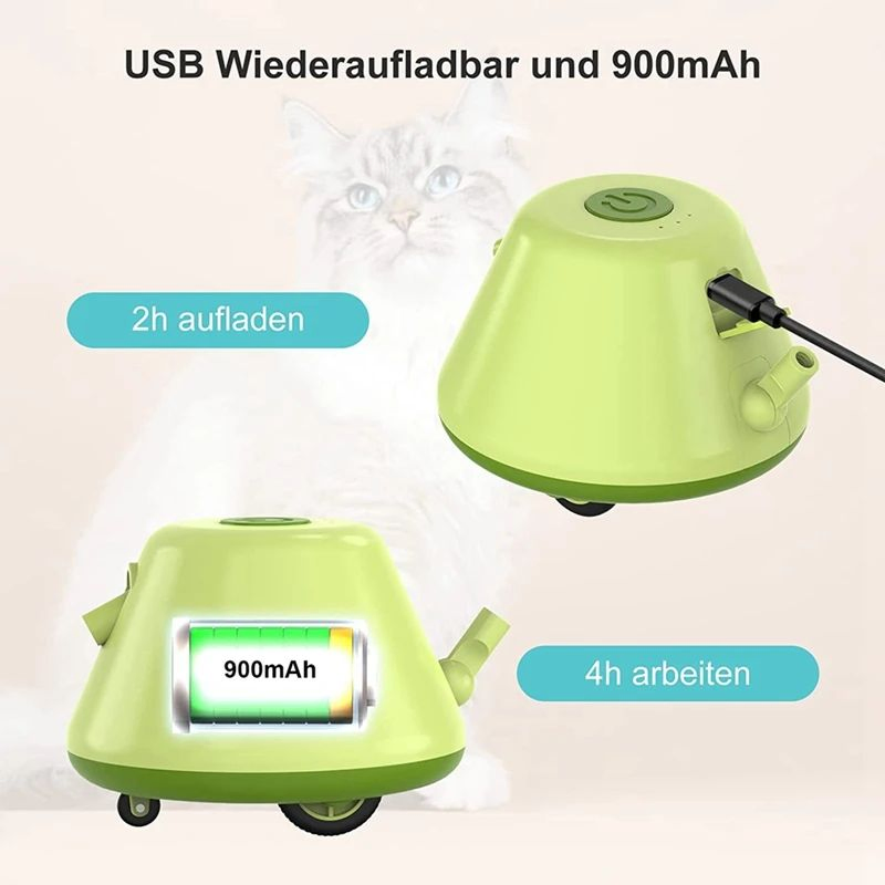 Pet Toys Accessories Interactive Electric USB Rechargeable Self Rotating Colorful LED Toys for Indoor Cats Kitten Exercise Automatic Smart Cat Toys Pet Products