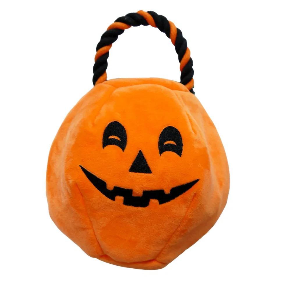 Hallowin Plush Pet Toys Pumpkin Balloon Series Interactive Dog Chew Toy