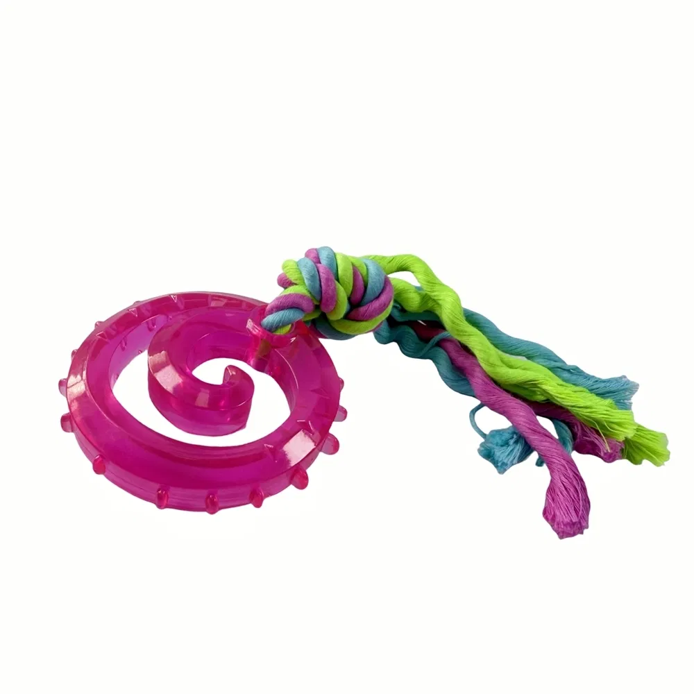 Colorful Rope Tug Pet Toy for Interactive Pulling Games