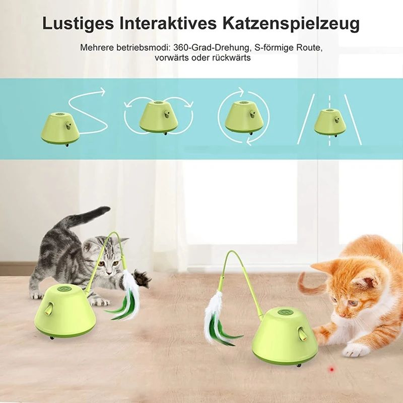 Pet Toys Accessories Interactive Electric USB Rechargeable Self Rotating Colorful LED Toys for Indoor Cats Kitten Exercise Automatic Smart Cat Toys Pet Products
