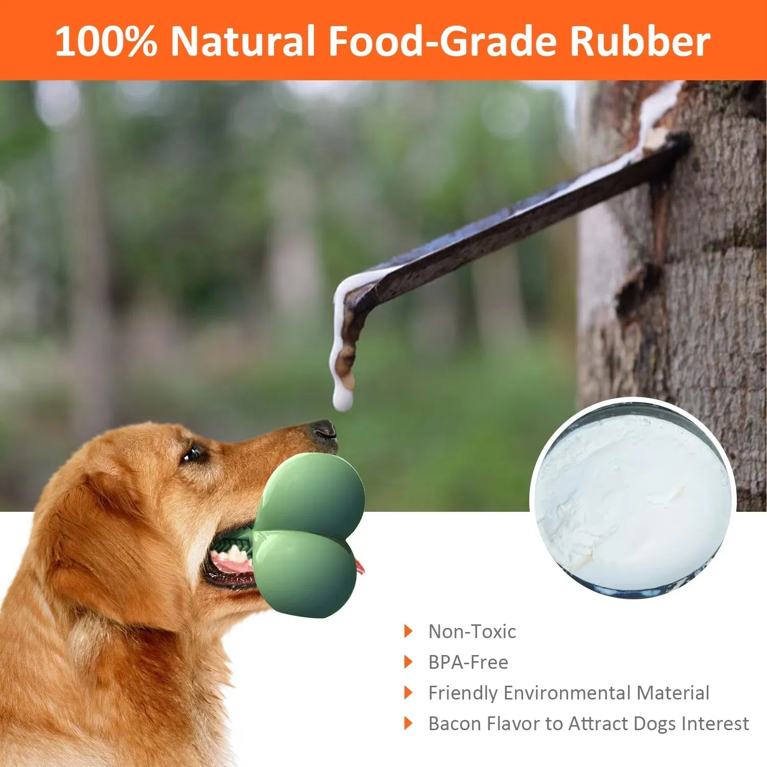 Wholesale Pet Interactive Food Dispensing Chew Toys Dog Treat Dispenser Bone Toy