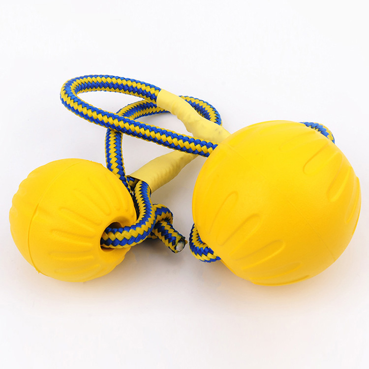 Wholesale EVA Wear Rope Solid Floating Water Elastic Ball Training Pet Toys