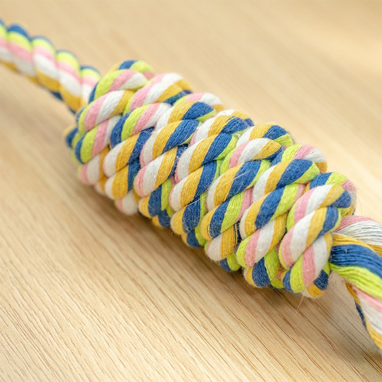 Rena Pet Durable Clean Teeth Interactive Play Chew Polyester and Cotton Dog Rope Toy